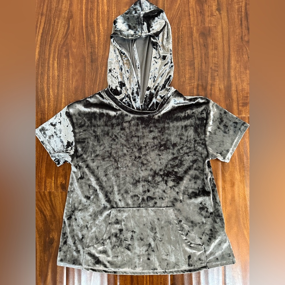 Art Class | Velour s/s hoodie | Girls M | Silver/grey - Picture 4 of 6